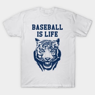 Baseball is Life Blue T-Shirt